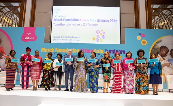 The African First Ladies who attended the conference in a group photo with Merch Foundation's executives